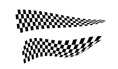 Race flag background. Checkered flag. Black and white checker. Finishing flag. Automotive graphics. Race motorsport concept. Vector illustration