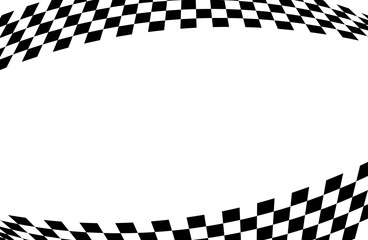 Race flag background. Checkered flag. Black and white checker. Finishing flag. Automotive graphics. Race motorsport concept. Vector illustration