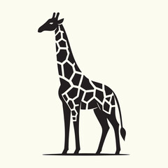 Animal giraffe silhouette vector illustration