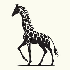 Animal giraffe silhouette vector illustration