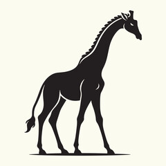 Animal giraffe silhouette vector illustration