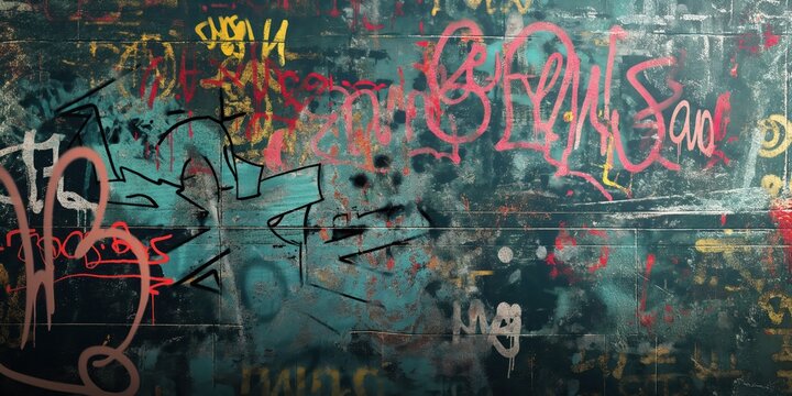 Vibrant Abstract Mural in Urban Setting created by ai