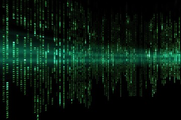 Fototapeta premium Digital green black background backgrounds light night.