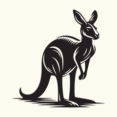 Kangaroo silhouette vector illustration design