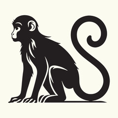 Monkey silhouette vector illustration design
