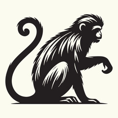 Monkey silhouette vector illustration design