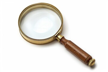 a magnifying glass with a wooden handle