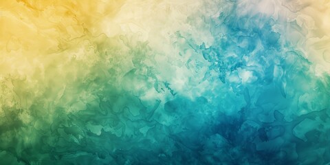 Abstract watercolor background in yellow and green tones. 