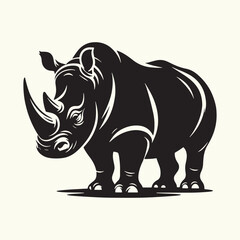 Rhinoceros silhouette vector illustration design