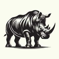 Rhinoceros silhouette vector illustration design