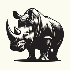 Rhinoceros silhouette vector illustration design