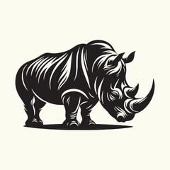 Rhinoceros silhouette vector illustration design