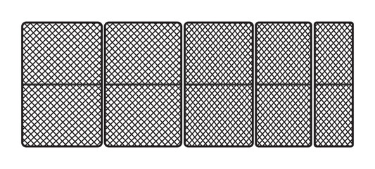 Steel fence, Chain link fence. Metal Wire Fence. Wire grid construction. Vector Illustration.