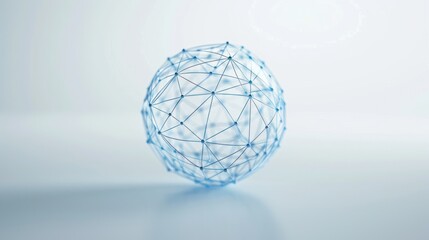 Abstract Globe with Network Connection