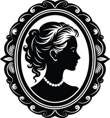 cameo silhouette , cute cameo silhouette , cameo woman silhouette