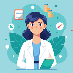 doctor female, female doctor vector