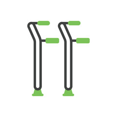 Crutches  vector icon