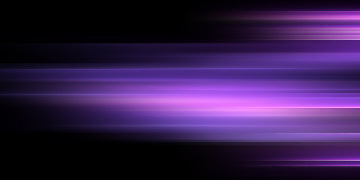 Speed rays, velocity light neon flow, zoom in motion effect, purple glow speed lines, colorful light trails, stripes. Abstract background
