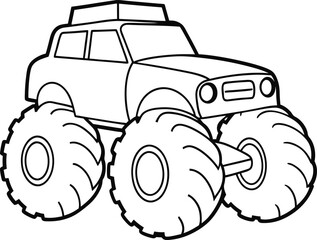 monster truck coloring page