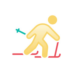 Ski Walking vector icon
