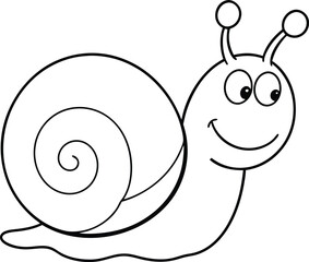 snail coloring page