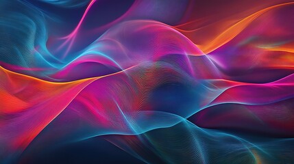 Abstract Colorful Waves 