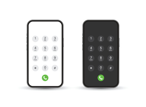 Smartphone dial button icon in flat style. Phone number pad vector illustration on isolated background. Telephone interface sign business concept.