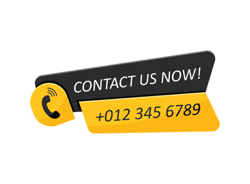 Call us button icon in flat style. Phone number place vector illustration on isolated background. Telephone interface sign business concept.