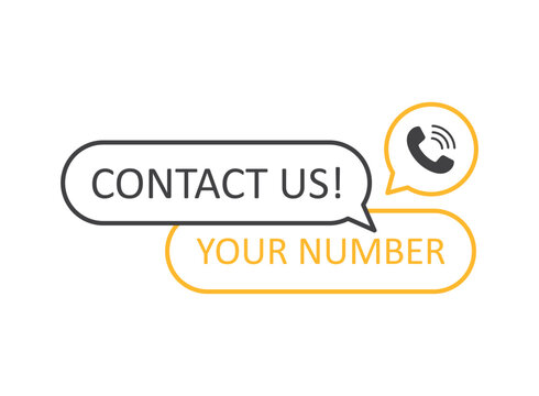 Call us button icon in flat style. Phone number place vector illustration on isolated background. Telephone interface sign business concept.
