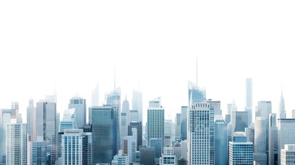 Obraz premium Modern City Skyline with Clear Skies