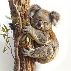 Obraz premium Koala Bear Climbing Tree.