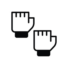 Obraz premium Gloves vector icon