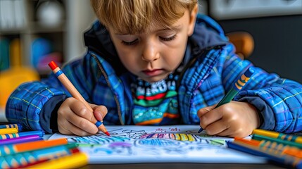 little child drawing