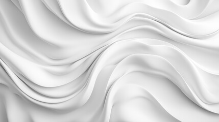 Obraz premium Soft white fabric draped in gentle waves, captured indoors with natural light creating a serene atmosphere