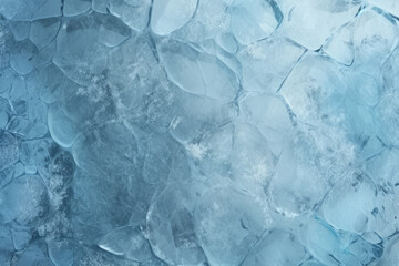 Obraz premium Processed collage of thick layer of cracked ice texture. Background for banner, backdrop or texture
