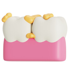 3D Icon of dirty teeth