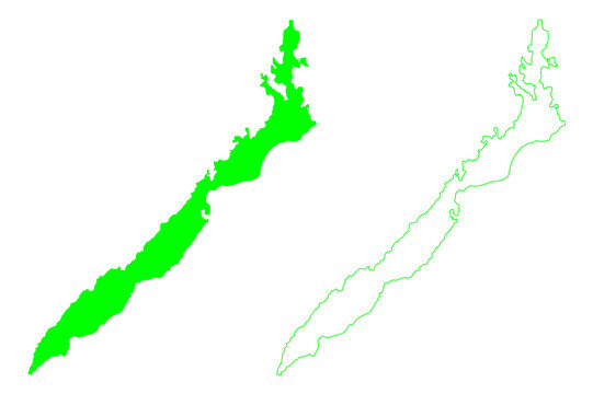 Palawan island (Southeast Asia, Republic of the Philippines, Philippine islands or archipelago) map vector illustration, scribble sketch Palawan map