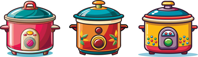 Crockpot. Stock Vector