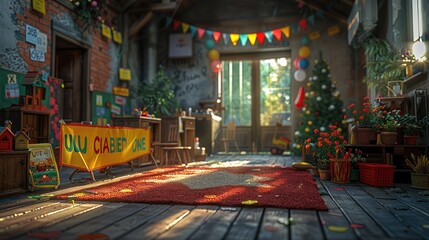 christmas tree and decorations
