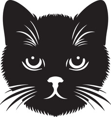 Cat Head silhouette vector eps