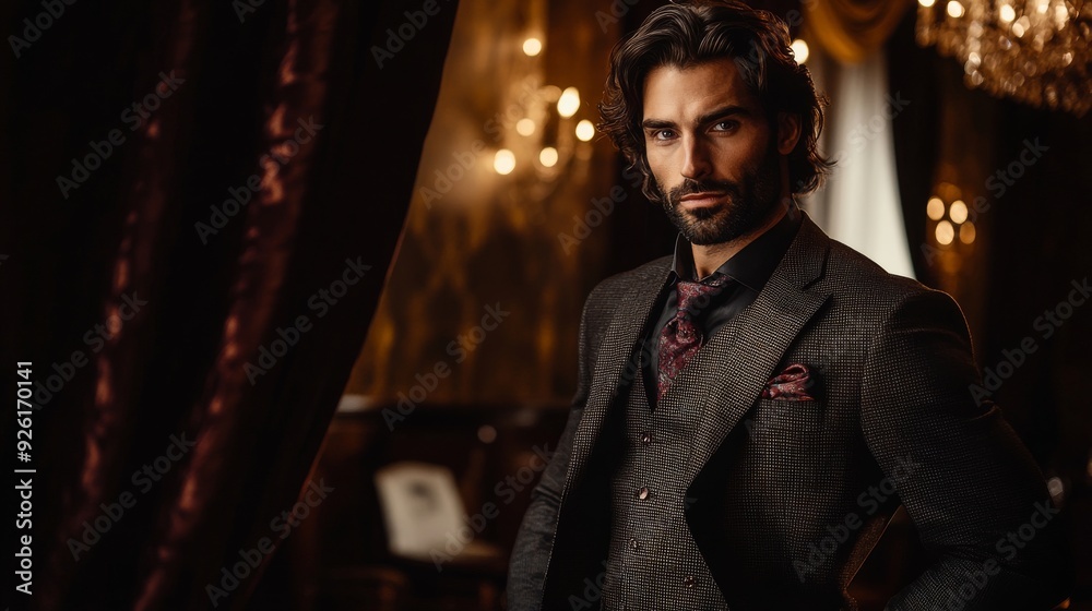 Wall mural Elegant Gentleman in a Luxurious Setting