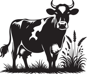 Cow silhouette vector eps