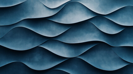 Abstract textured pattern resembling waves in shades of blue