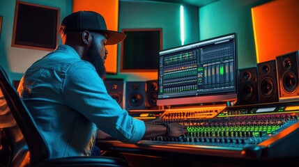 The audio engineer at work