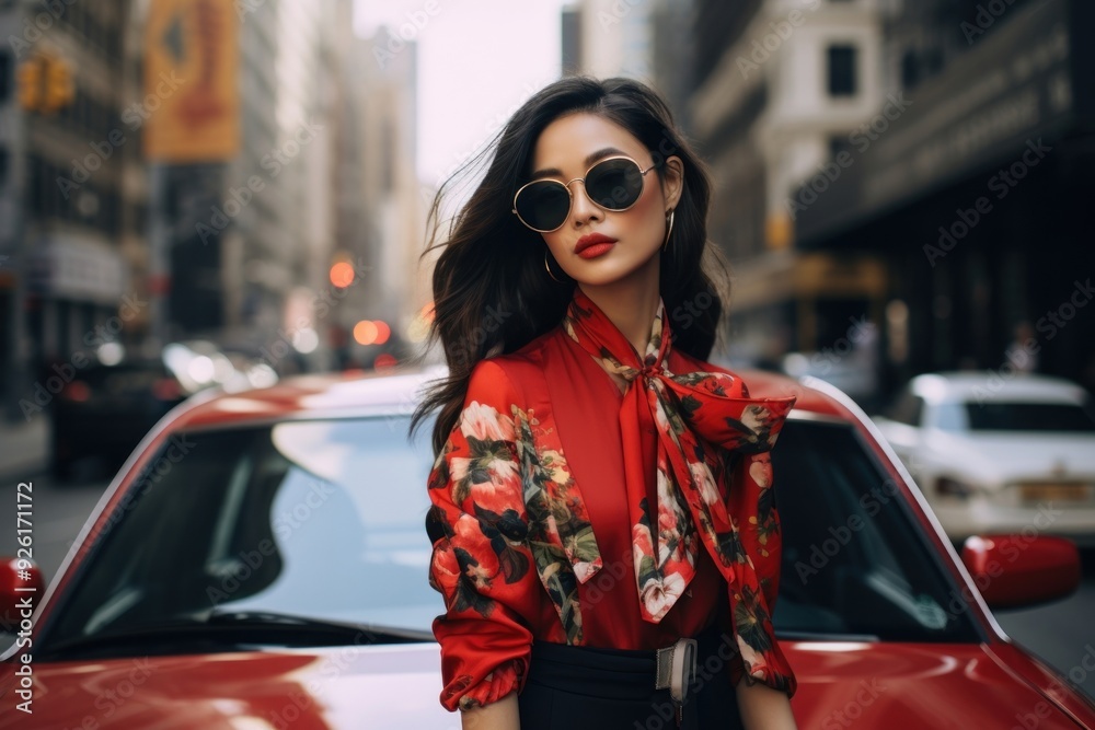 Wall mural fashion sunglasses vehicle city.