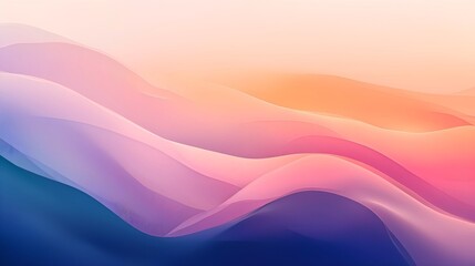 Obraz premium Serene Gradient Waves - PPT Background