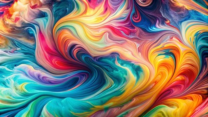 Obraz premium Abstract Fluid Art Background with Swirling Vivid Colors