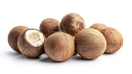 Coconuts isolated on white background