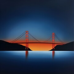 Fototapeta premium Ultra-realistic photo of the Golden Gate Bridge --v 6.0 --s 750.