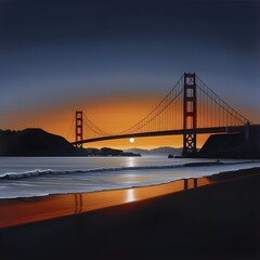 Obraz premium Ultra-realistic photo of the Golden Gate Bridge --v 6.0 --s 750.